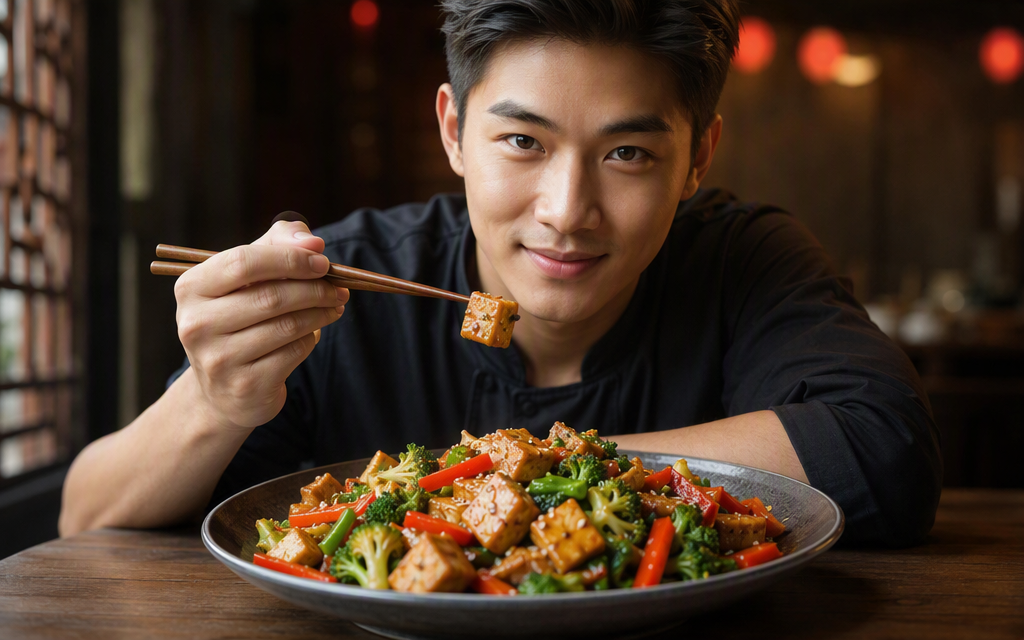 Tofu and Vegetable Stir-Fry with Soy Ginger Sauce