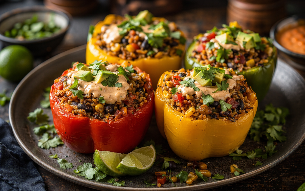 Vegan Mexican Stuffed Bell Peppers